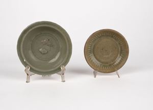 Two small celadon plates. China, 15th/16th c.