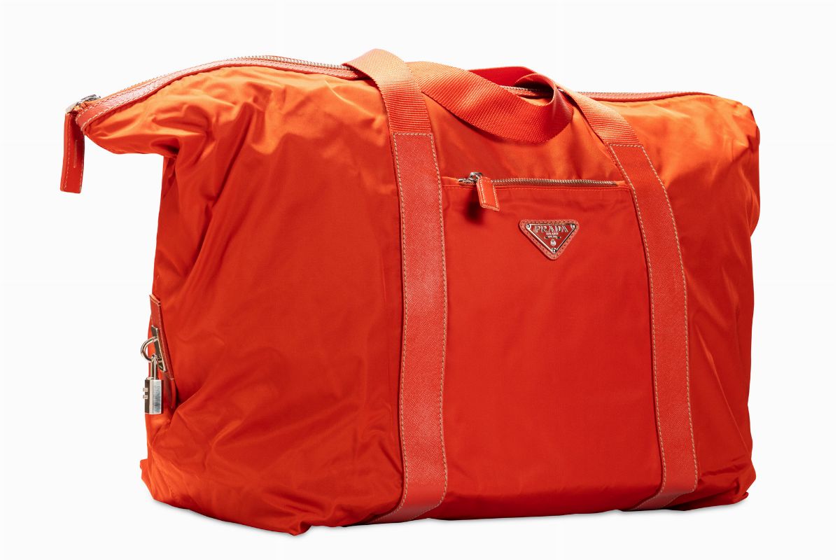 PRADA Sacca da viaggio in Nylon e Pelle（PRADA Borsa da viaggio 