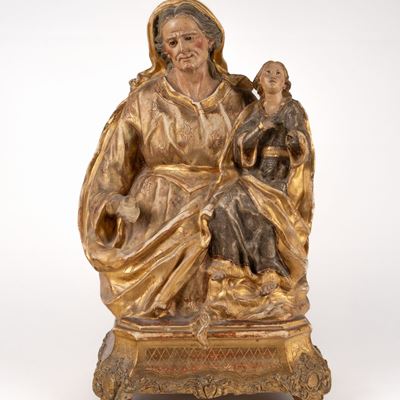 Scultura in Legno Intagliato e Dorato. Manifattura Napoletana Secolo XVIII