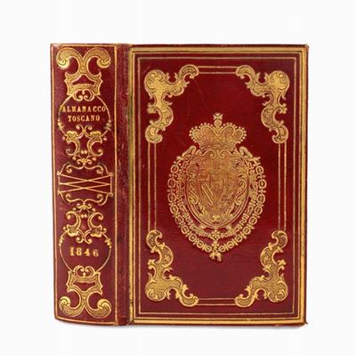 Almanacco toscano, 1846 - Volume rilegato in 8° con incisioni