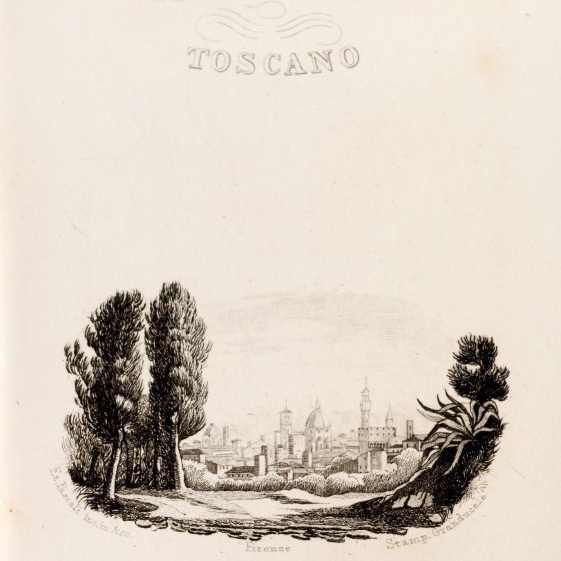 Almanacco toscano, 1846 - Volume rilegato in 8° con incisioni