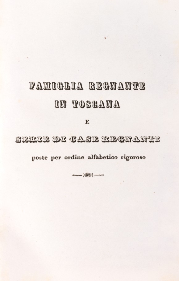 Almanacco toscano, 1846 - Volume rilegato in 8° con incisioni