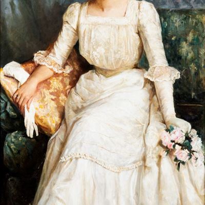 Ritratto di Gentildonna con Guanti Bianchi