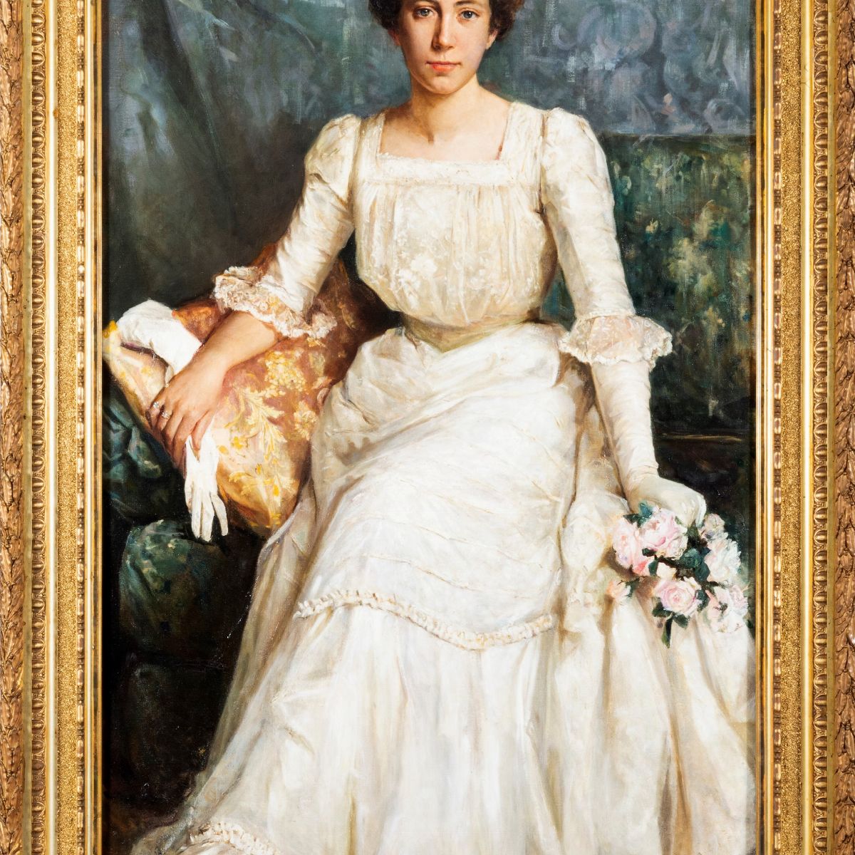 Giuseppina Vannutelli - Ritratto di Gentildonna con Guanti Bianchi
