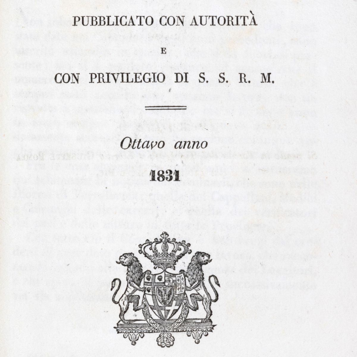 Calendario generale pe' Regii Stati, pubblicato con autorità e privilegio di S.S.R.M., Torino, Gi...
