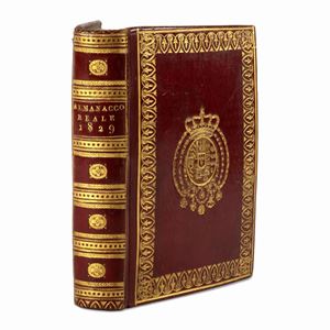 Legatura regno delle due Sicilie - Almanac of the Royal House and Court for the year 1829