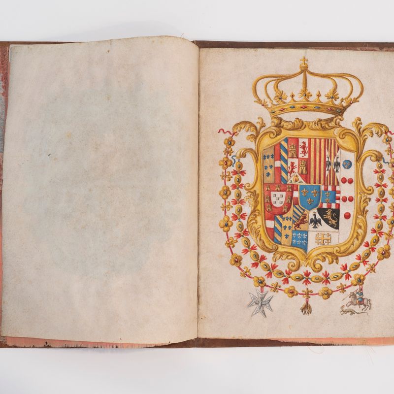Decreto di nomina del Principe di Belvedere, Don Francesco Maria Carafa, a Cavaliere del Real Ord...