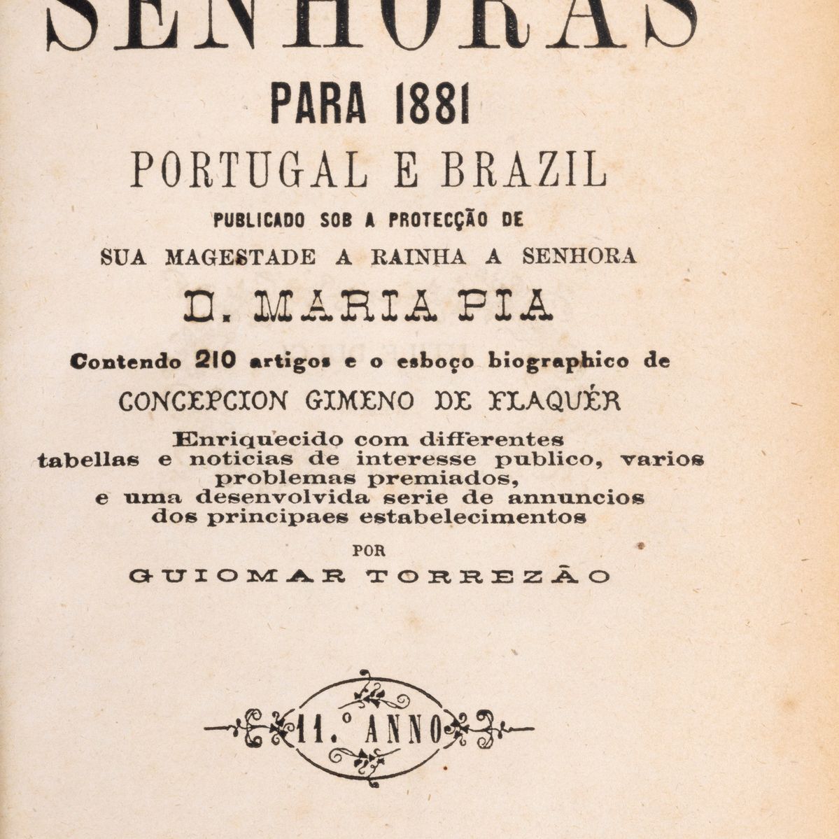 Almanach Das Senhoras Para 1881, Portugal e Brazil