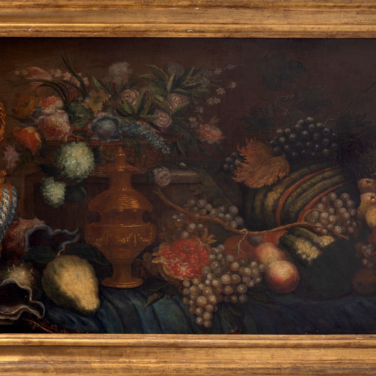 Imitatore di Michelangelo Pace, Detto Michelangelo del Campidoglio - Frutta, Fiori, Vasellame e C...