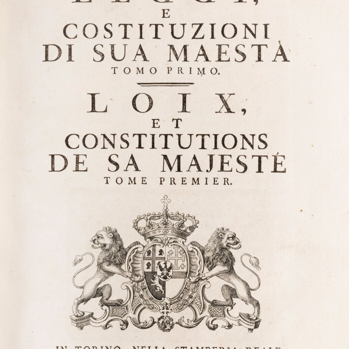 Vittorio Amedeo II, Leggi e costituzioni di sua Maestà, 1770