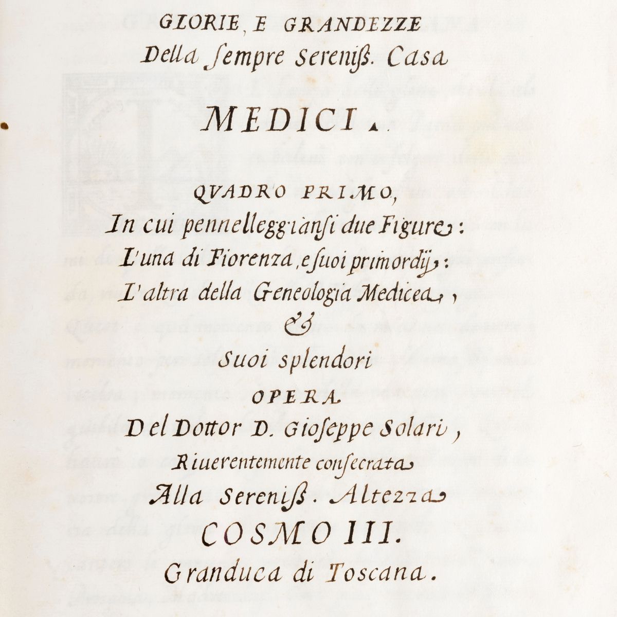 Cosimo III De' Medici, Giuseppe Solari - I Ritratti Medicei Overo Glorie e Grandezze della Sempre...