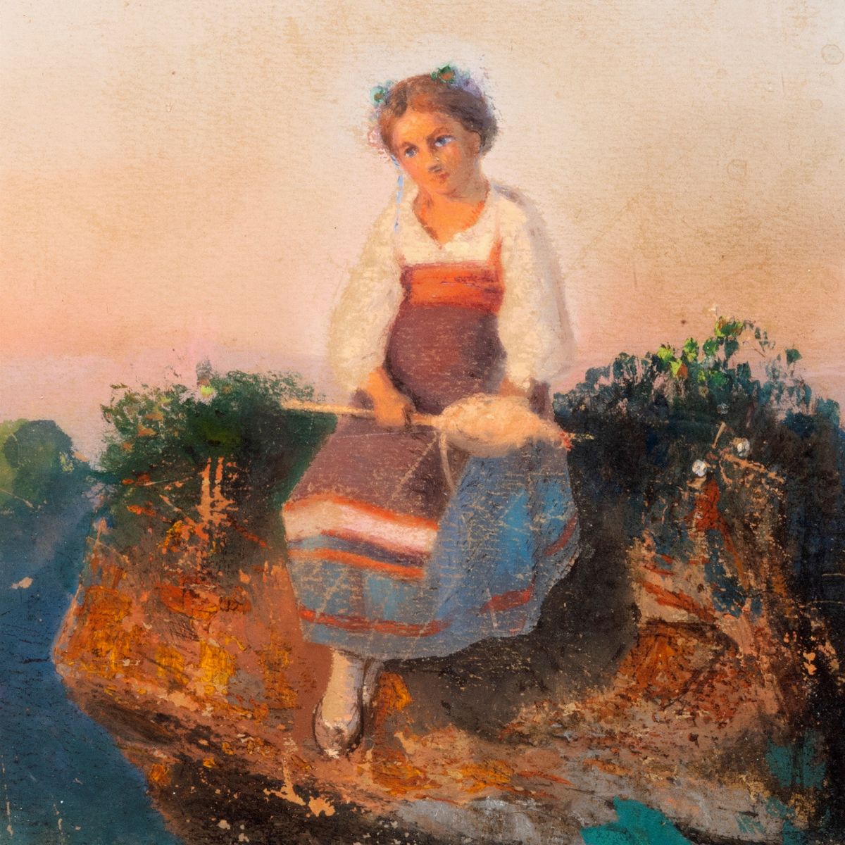 Cesare Uva - Coppia di Dipinti con Pastorelli