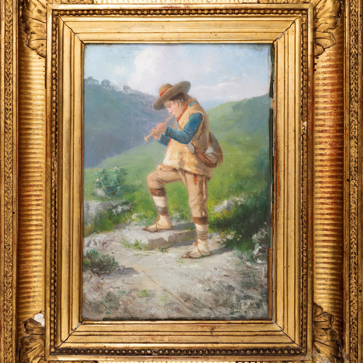 Cesare Uva - Coppia di Dipinti con Pastorelli