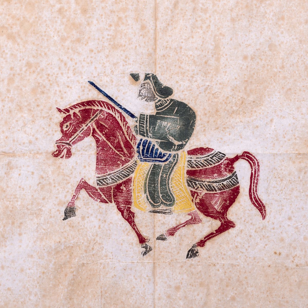 Lotto Composto da 7 Stampe con Cavalieri, Cina Secolo XX