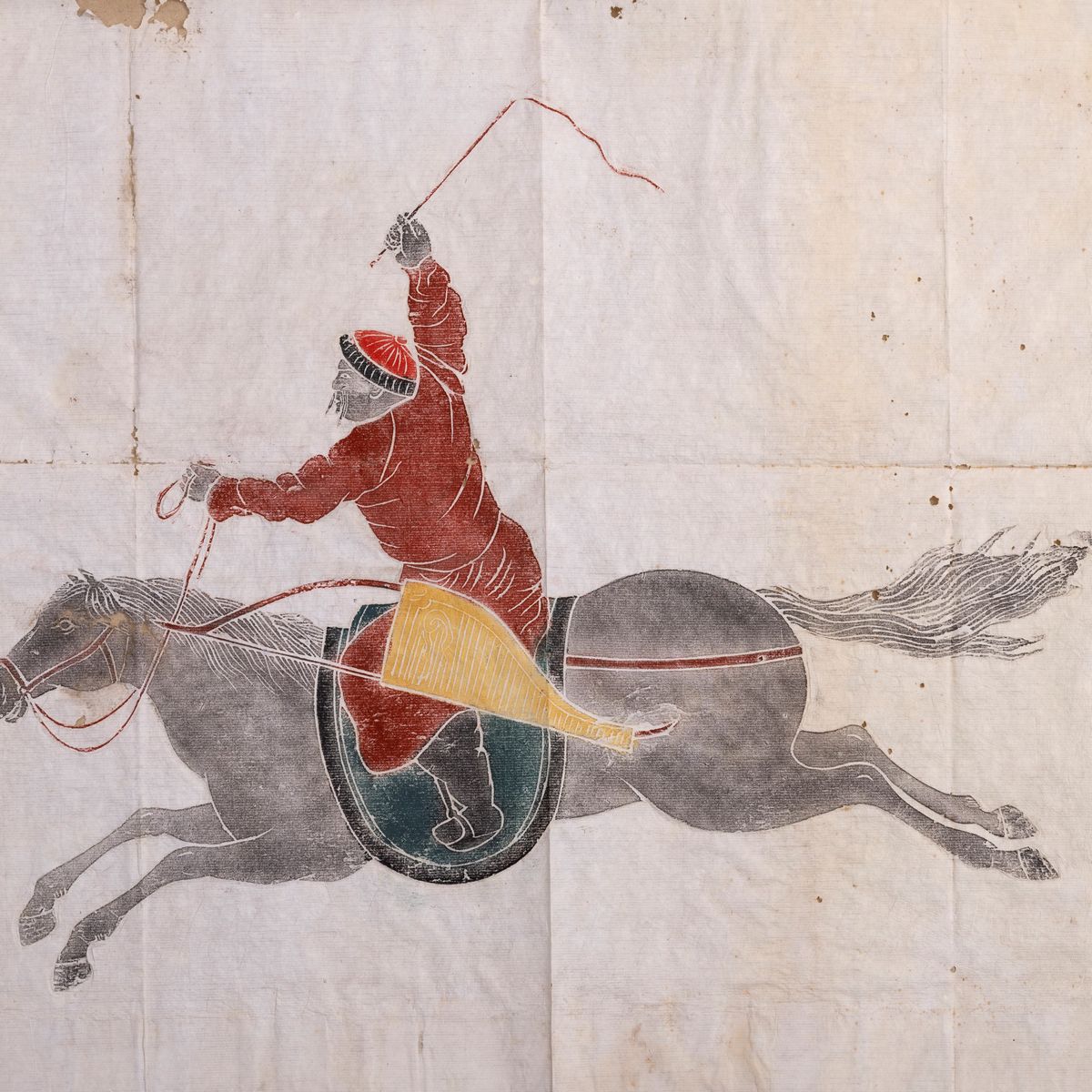 Lotto Composto da 7 Stampe con Cavalieri, Cina Secolo XX