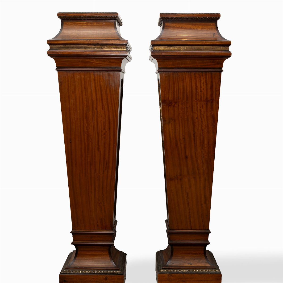 Due Colonne in Legno Intarsiato, Fine Secolo XIX - Inizi Secolo XX