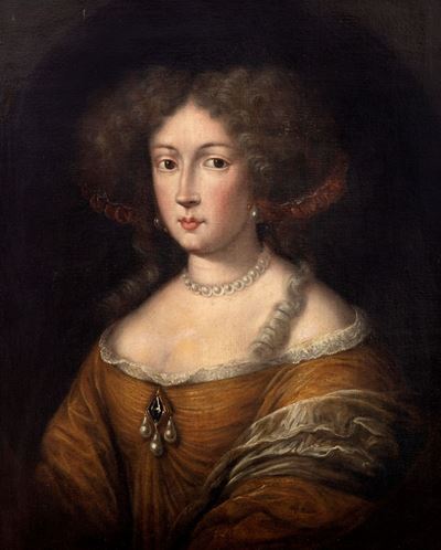 Ritratto di Gentildonna a Mezzo Busto, con Collana di Perle