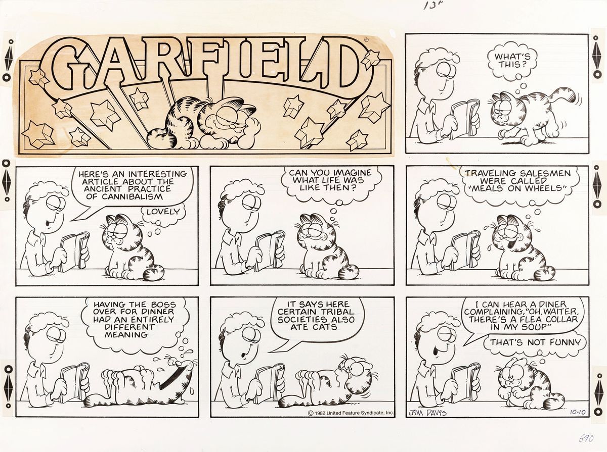 Jim Davis - Garfield 10/10/1982 | Fumetti: Tavole e Illustrazioni ...