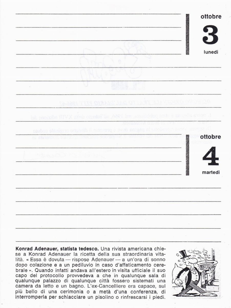 Benito Jacovitti - Diario Vitt - Konrad Adenauer, Statista Tedesco