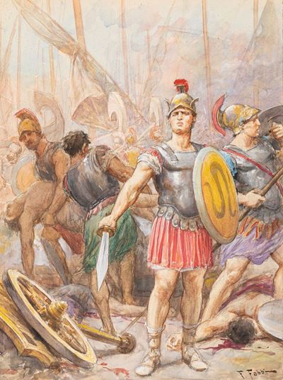 L'iliade - gli Aiaci Difendono il Corpo di Patroclo