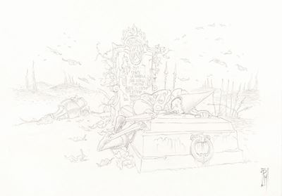 Pinocchio Piange sulla Tomba della Fatina