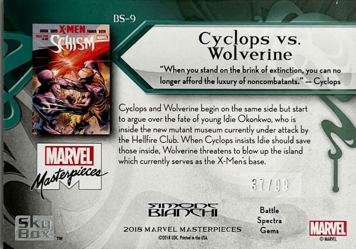 Simone Bianchi - Cyclops Vs Wolverine