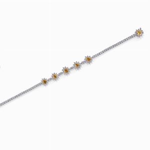  - Bracciale tennis con diamanti naturali fancy yellow