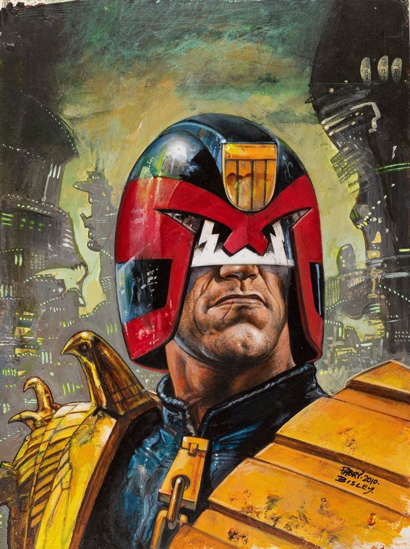 Glenn Fabry Simon Bisley Judge Dredd Megazine Original Comic Arts Illustrations