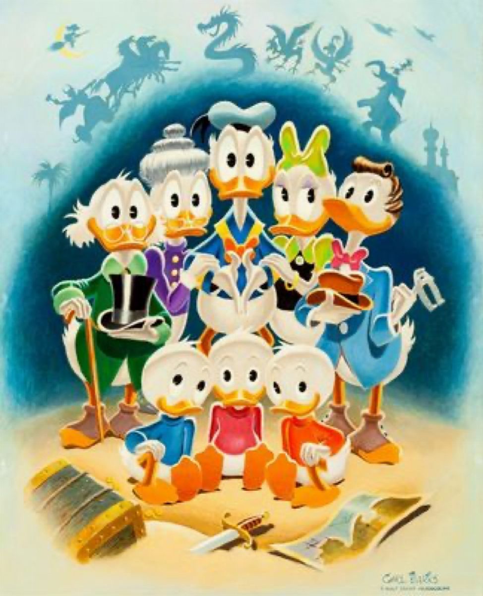 a.n.I. (autore Non Identificato) - Family Portrait After Carl Barks