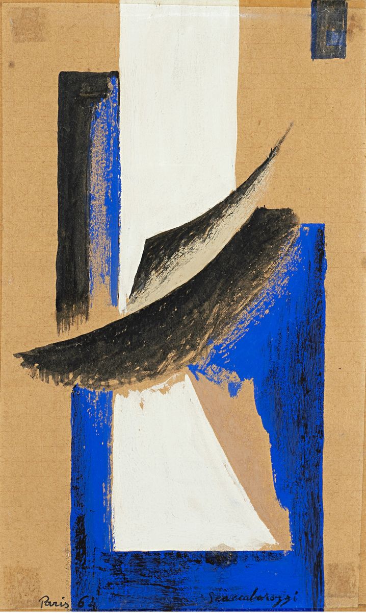 Antonio Scaccabarozzi - Senza titolo (1964), tecnica mista su carta