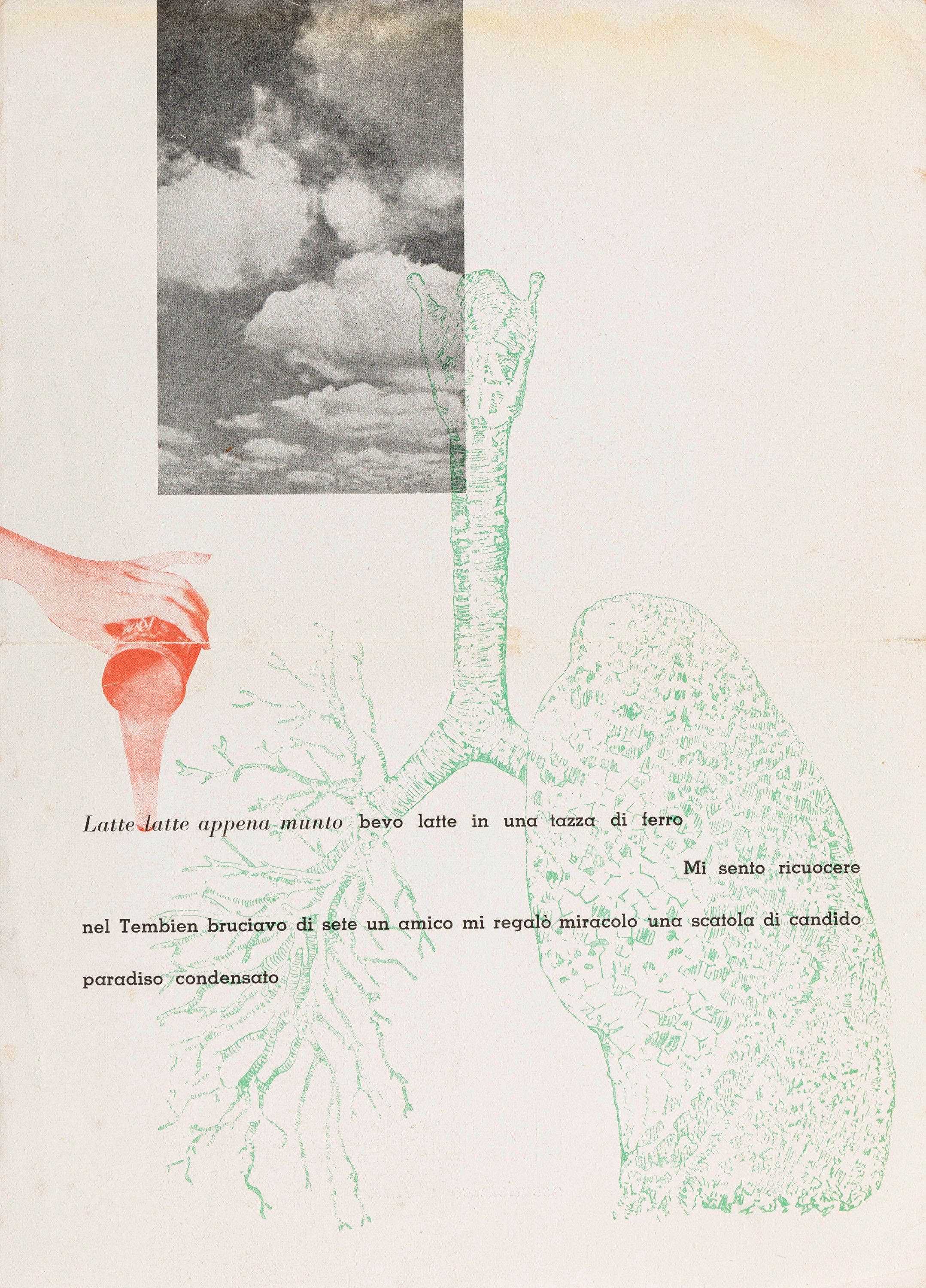 Filippo Tommaso Marinetti (rif.) - Il poema del vestito di latte, pagina di copertina illustrata ...