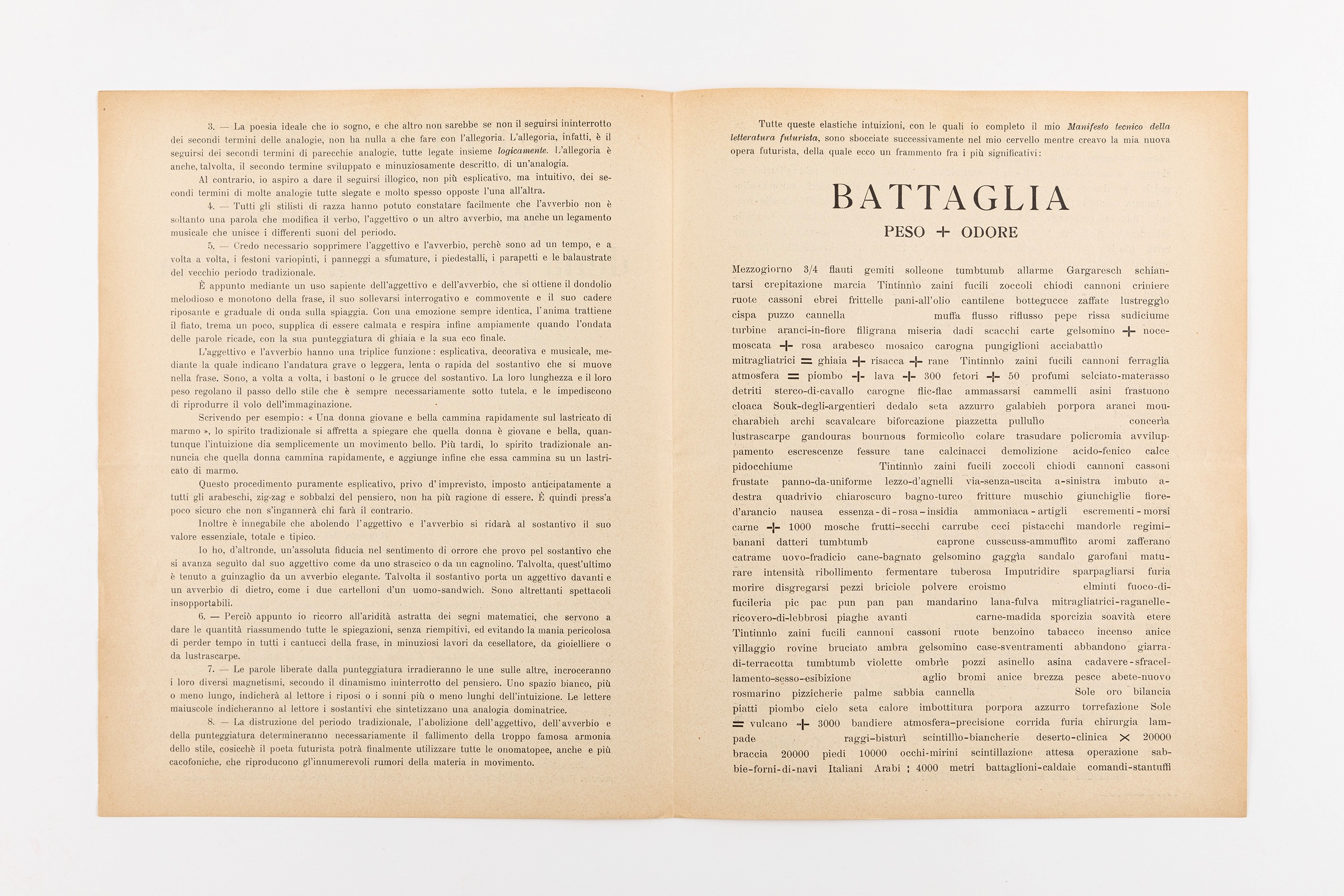 Filippo Tommaso Marinetti - Supplemento al Manifesto tecnico della Letteratura futurista, 1912