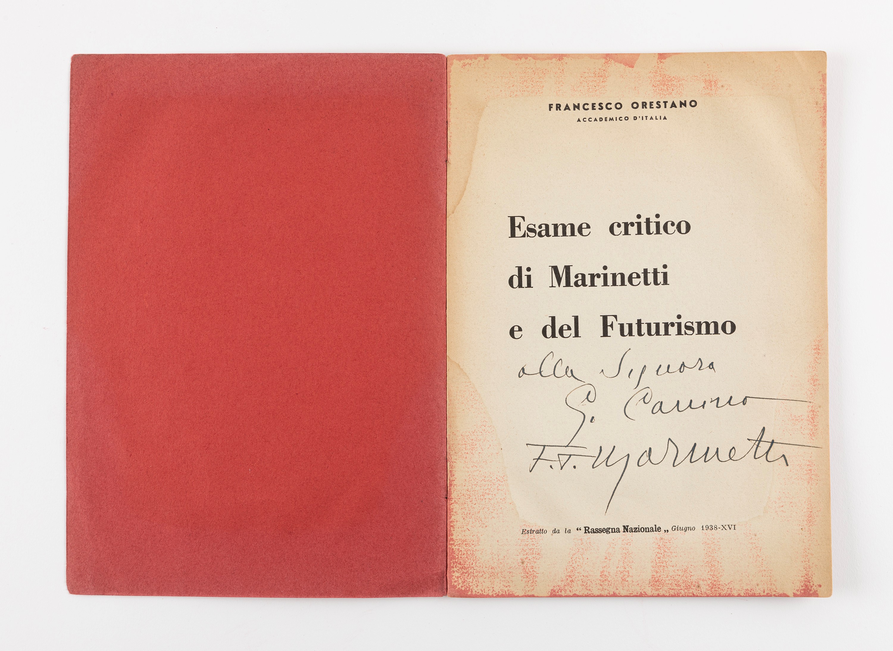 Francesco Orestano - Esame critico di Marinetti e del Futurismo, 1938