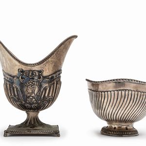 Two silver cups, Italy 20th Century