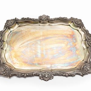A silver tray, Italy 20th Century
