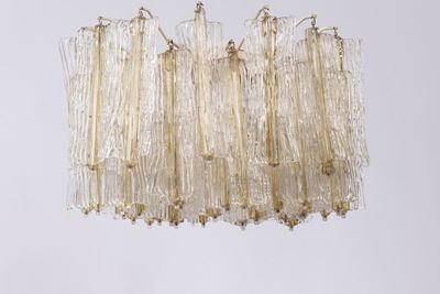 Lampadario in vetro soffiato, design anni '60