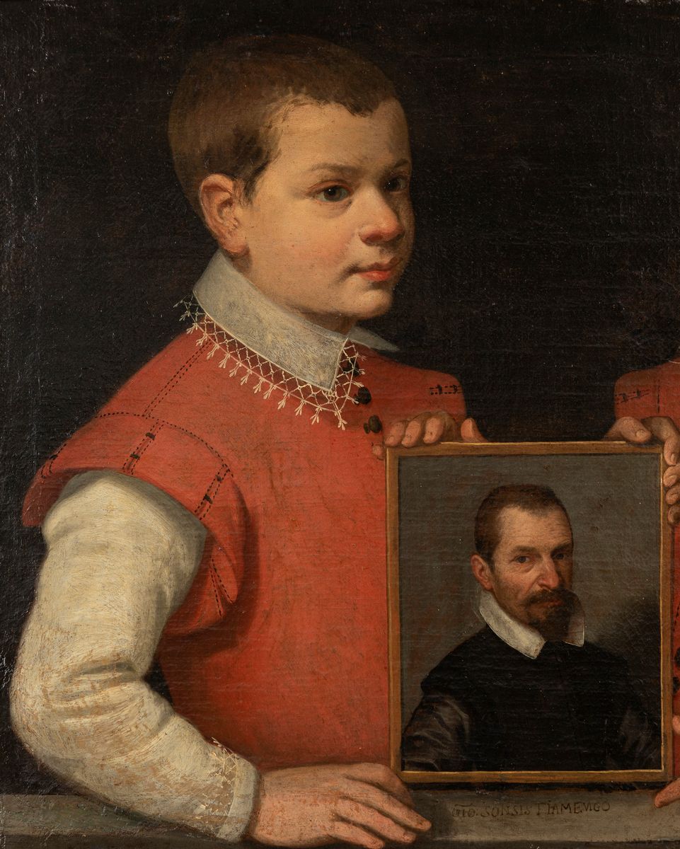 Jan Soens - Autoritratto del Pittore con i Due Figli