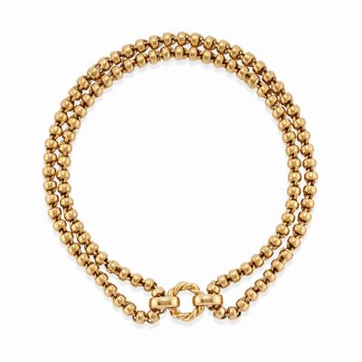 Collana in oro giallo 18k con bracciali coordinati