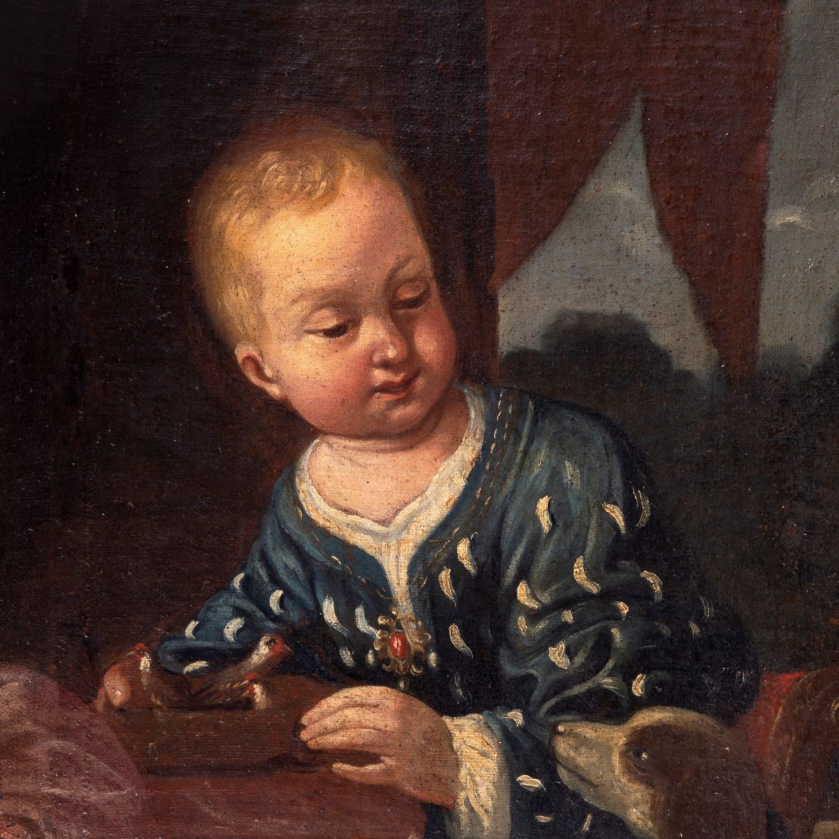 Scuola Dell'italia Settentrionale, Secolo XVII - Ritratto di Fanciullo con Cagnolino; e Ritratto ...