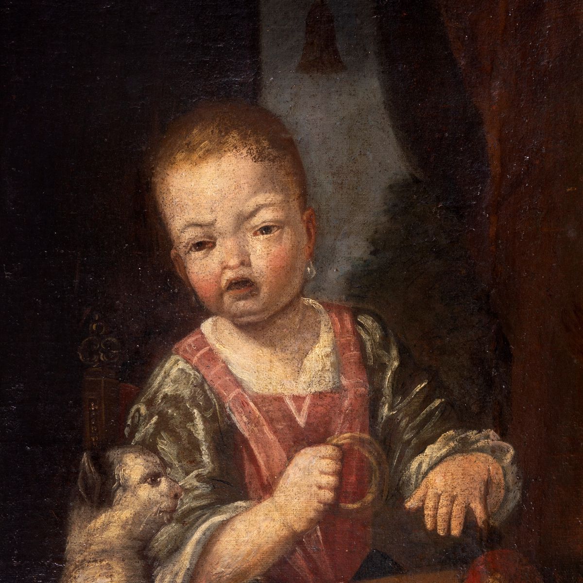 Scuola Dell'italia Settentrionale, Secolo XVII - Ritratto di Fanciullo con Cagnolino; e Ritratto ...