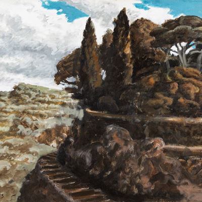 Il Belvedere, olio su tela