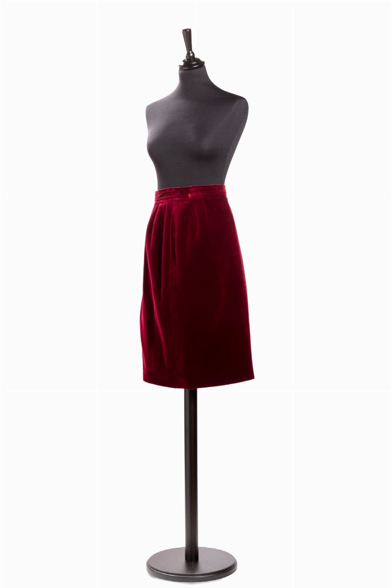 Yves Saint Laurent Rive Gauche - Lotto Composto da Cappa e Gonna