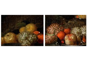 Due nature morte di frutta, en pendant