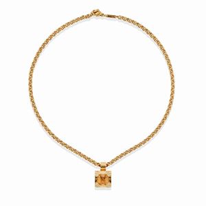 A 18k yellow gold, citrine quartz and diamond necklace, Chopard